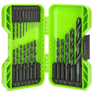 21 Piece Black Oxide Drilling Bit Set