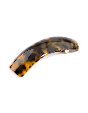 Acrylic Brown Tartan Barrette Clip