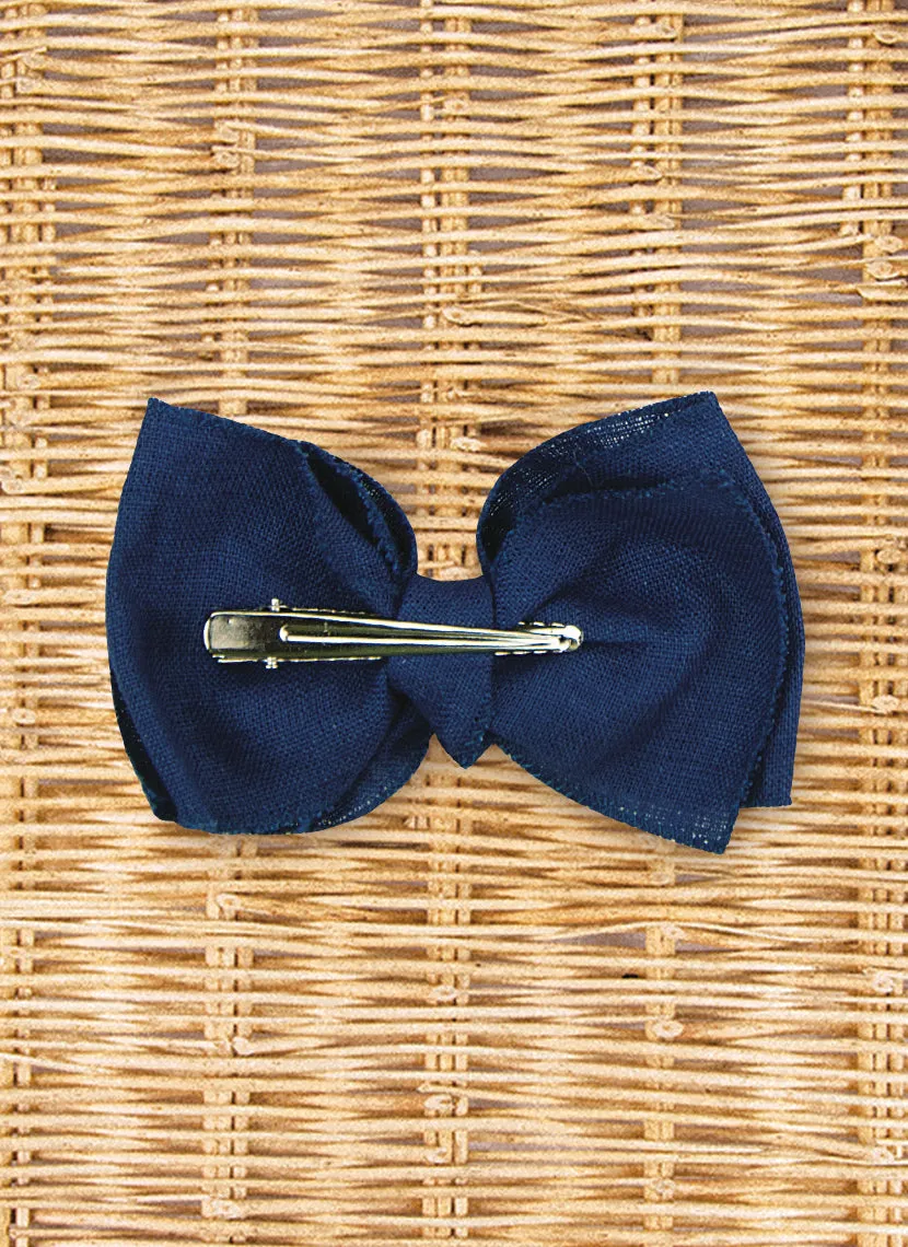 Big Bow Linen Clip