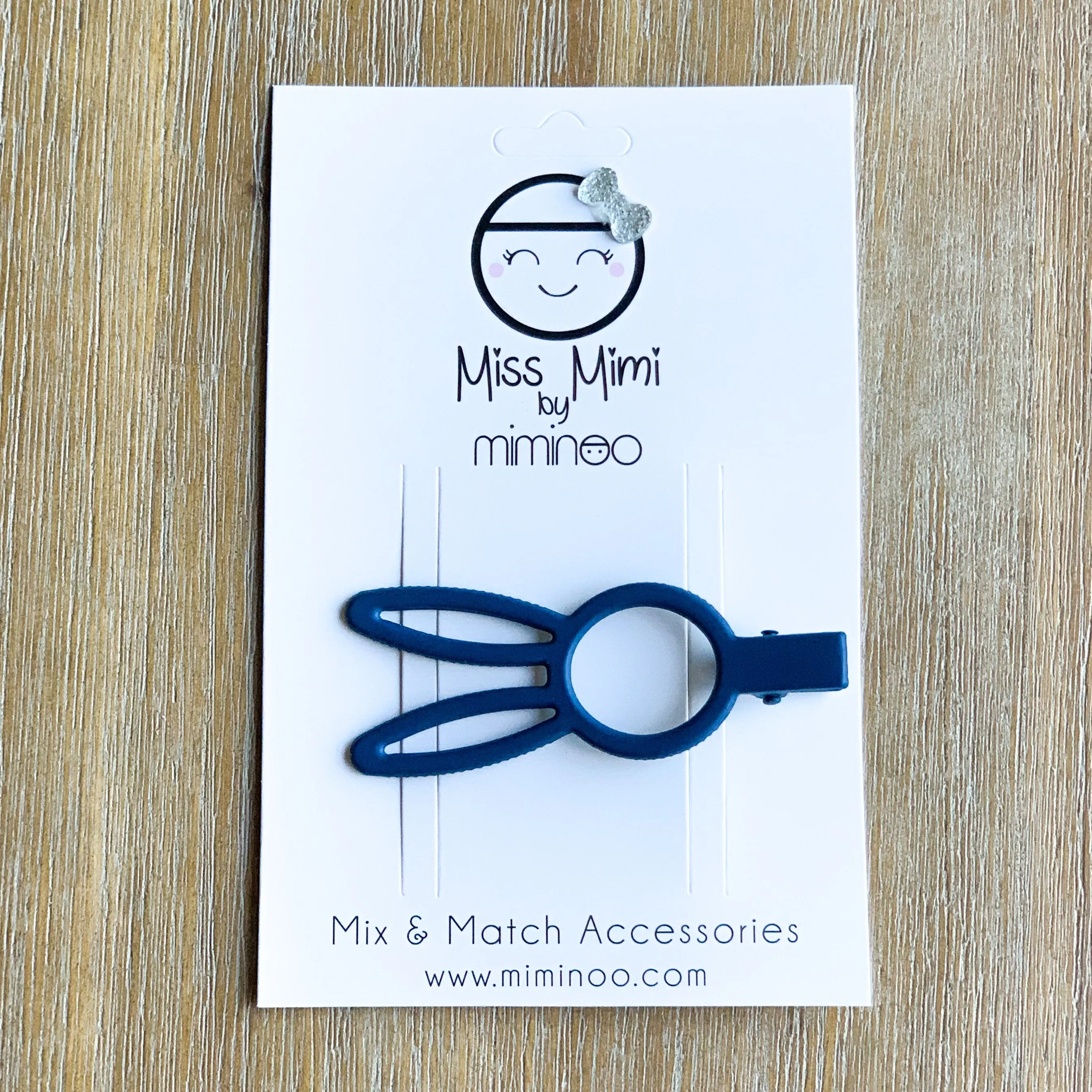 Bunny Rabbit Hair Clips Midnight Blue