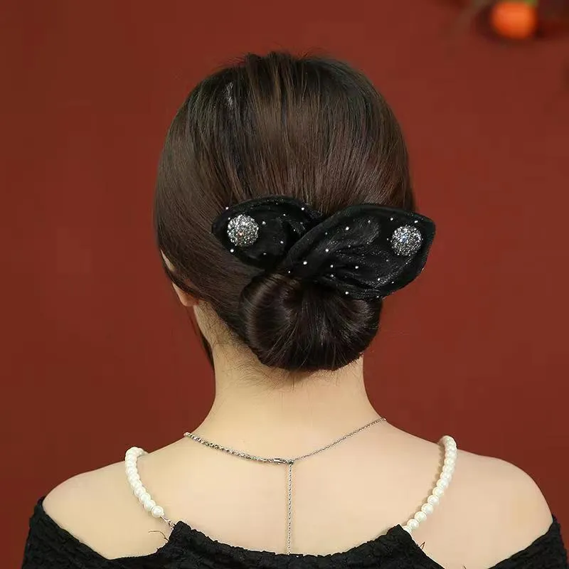 Chic Hair Bun Maker with Bowknot Decoration for Women