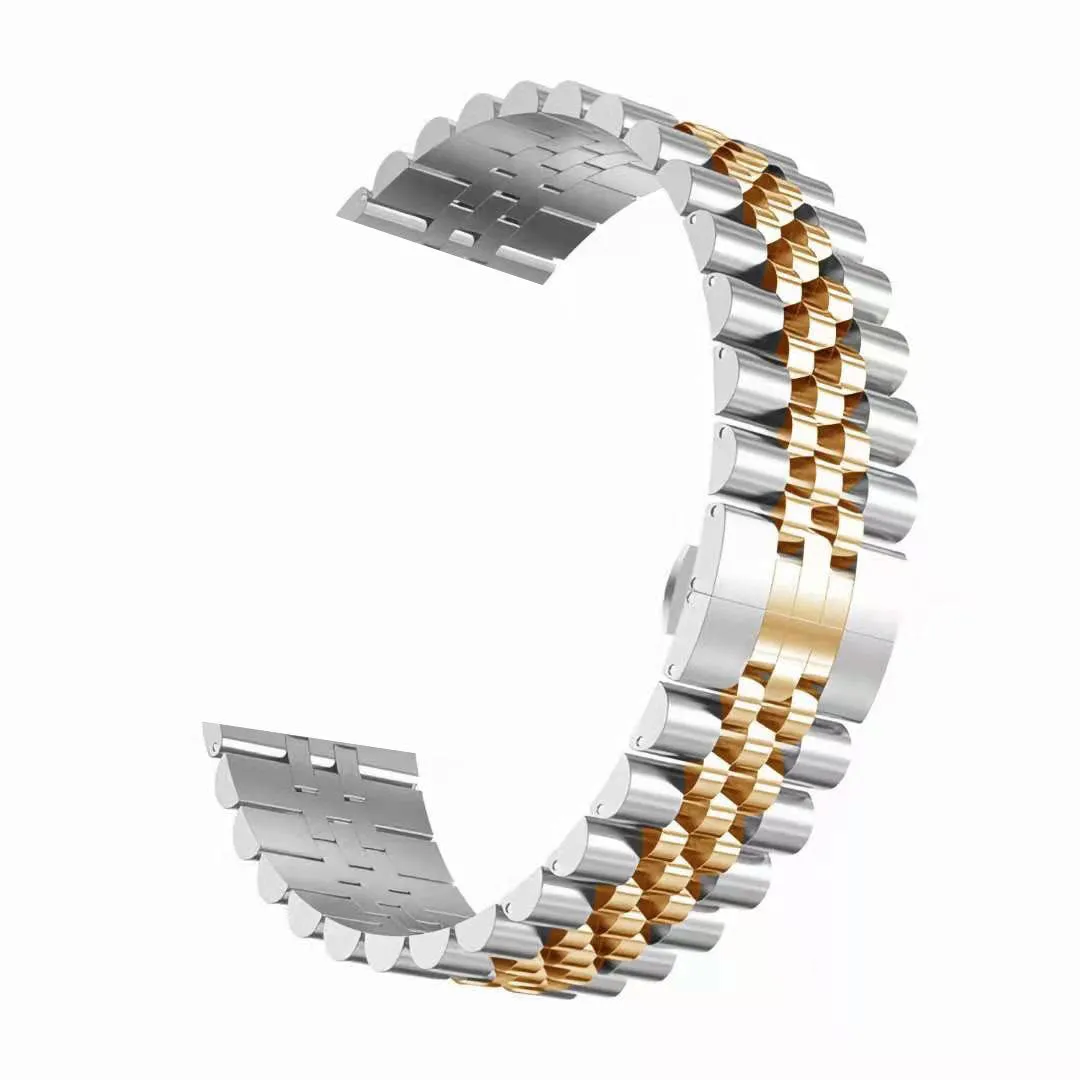 Classic Stainless Steel  5 Metal Beads Band for Apple Watch-Assorted