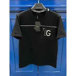 DG Logo Print Black Tshirt