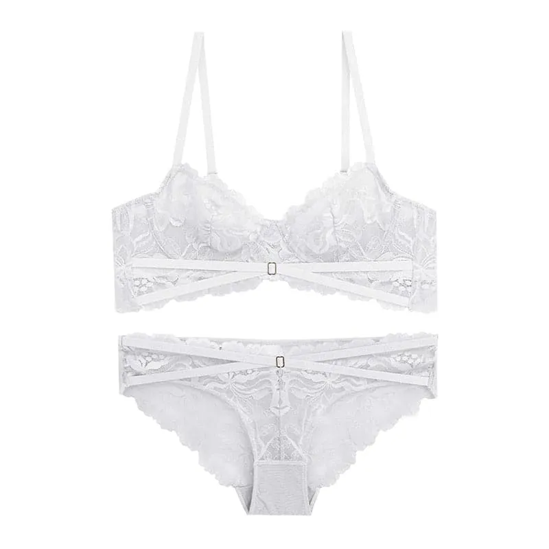 Embroidery Lace Underwear Set with Beautiful Lace and Embroidery Details for Comfort and Elegance