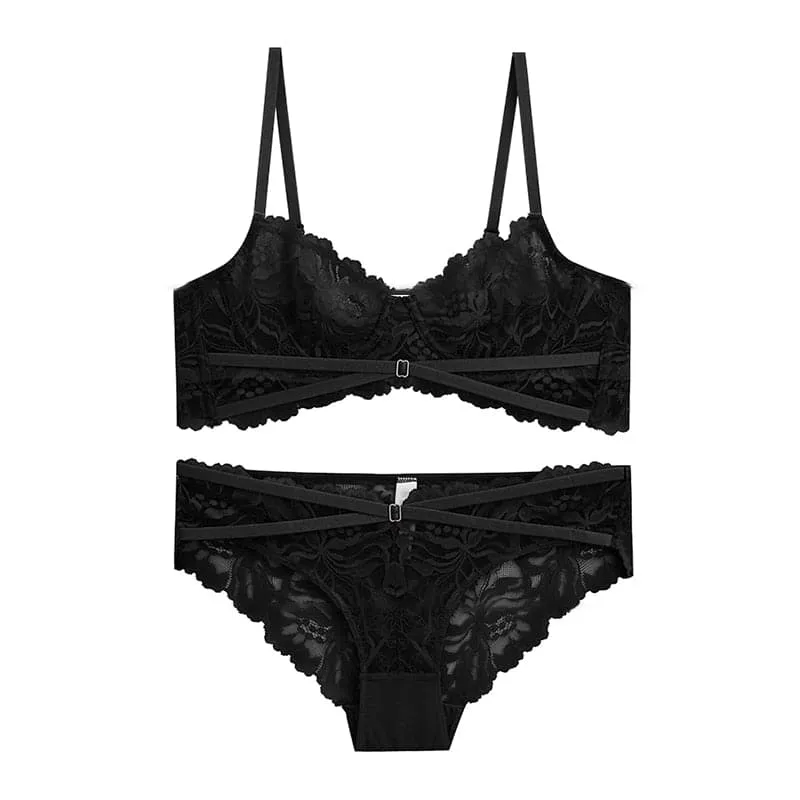 Embroidery Lace Underwear Set with Beautiful Lace and Embroidery Details for Comfort and Elegance