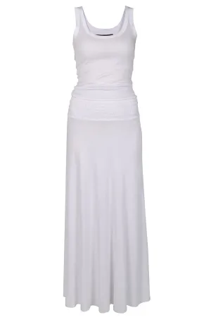 ENZA COSTA BOLD Smocked White Maxi Dress