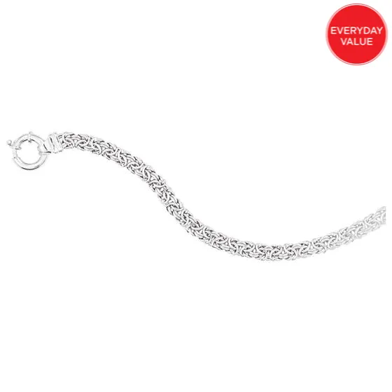 Everyday Value: Sterling Silver Byzantine Style Chain Bracelet