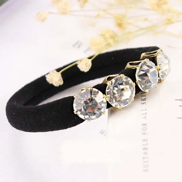 Korean Style Women's Hair Accessories Ladies Elastic Hair Band Luxury Rhinestone Female Hair Accessories Head Wear NS125