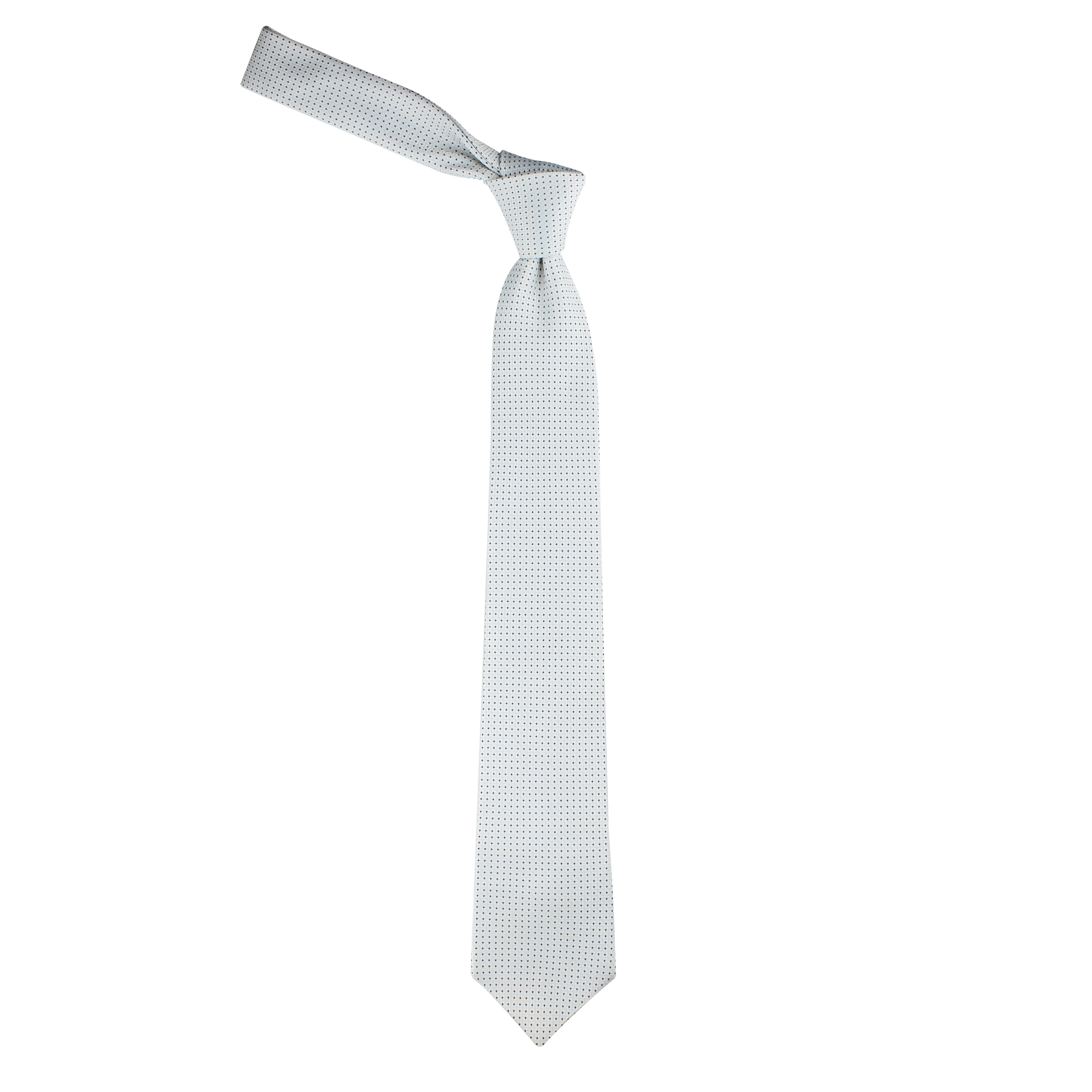 Kovove Graceful White Polka Dot Neck Tie For Men