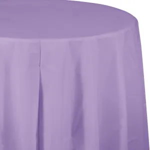 Lavender Plastic Round Tablecover 213cm