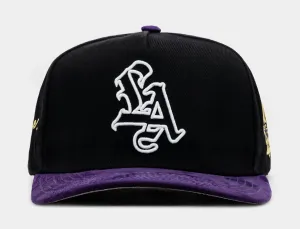 Los Angeles Dreams Dont Sleep Snapback Mens Hat (Black/Purple)