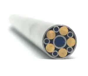 Mosaic Pin for Knifemaking- 1/4" x 6"- Stainless  Brass   Blue Resin- MP11