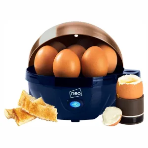 Neo Blue and Copper Electric Egg Boiler Poacher and Steamer