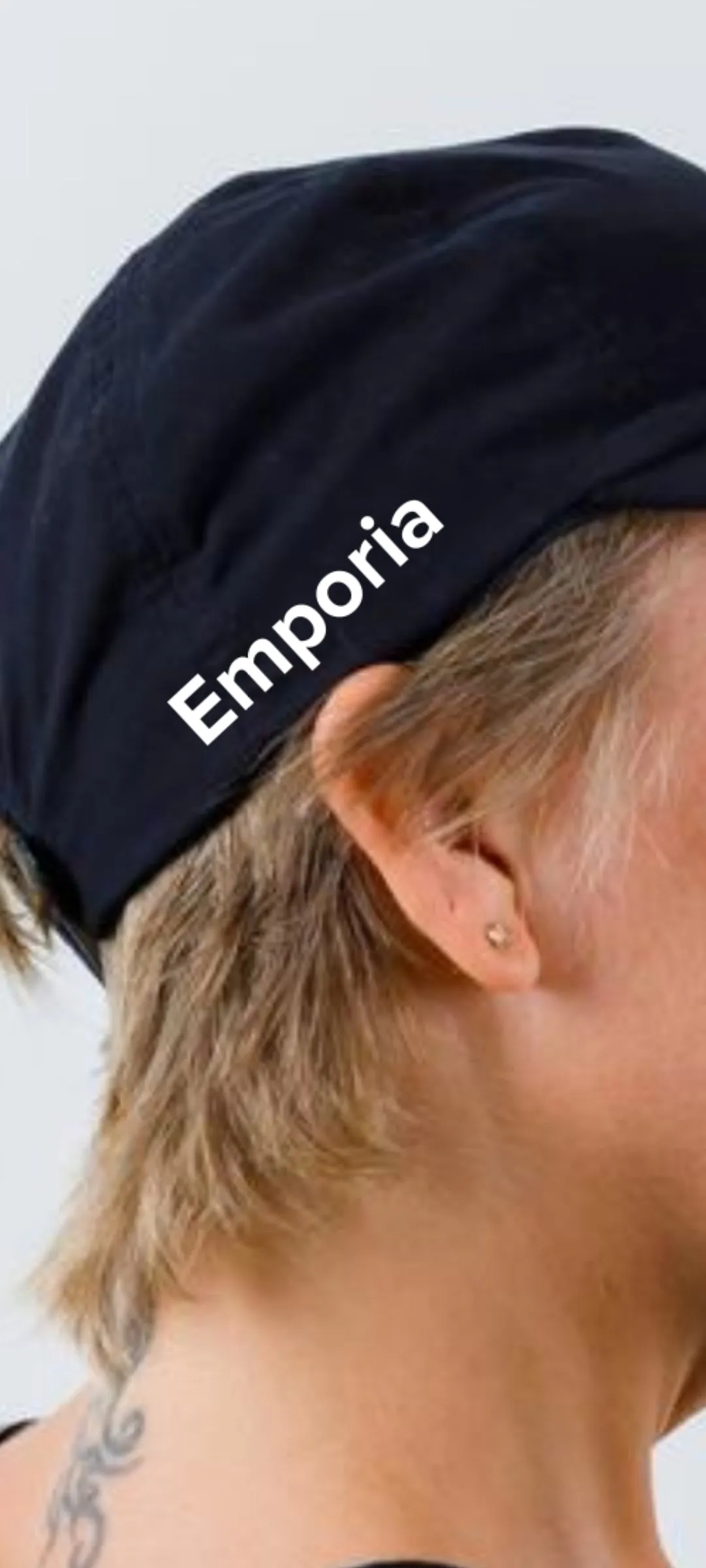 Printed Black Cap in Emporia