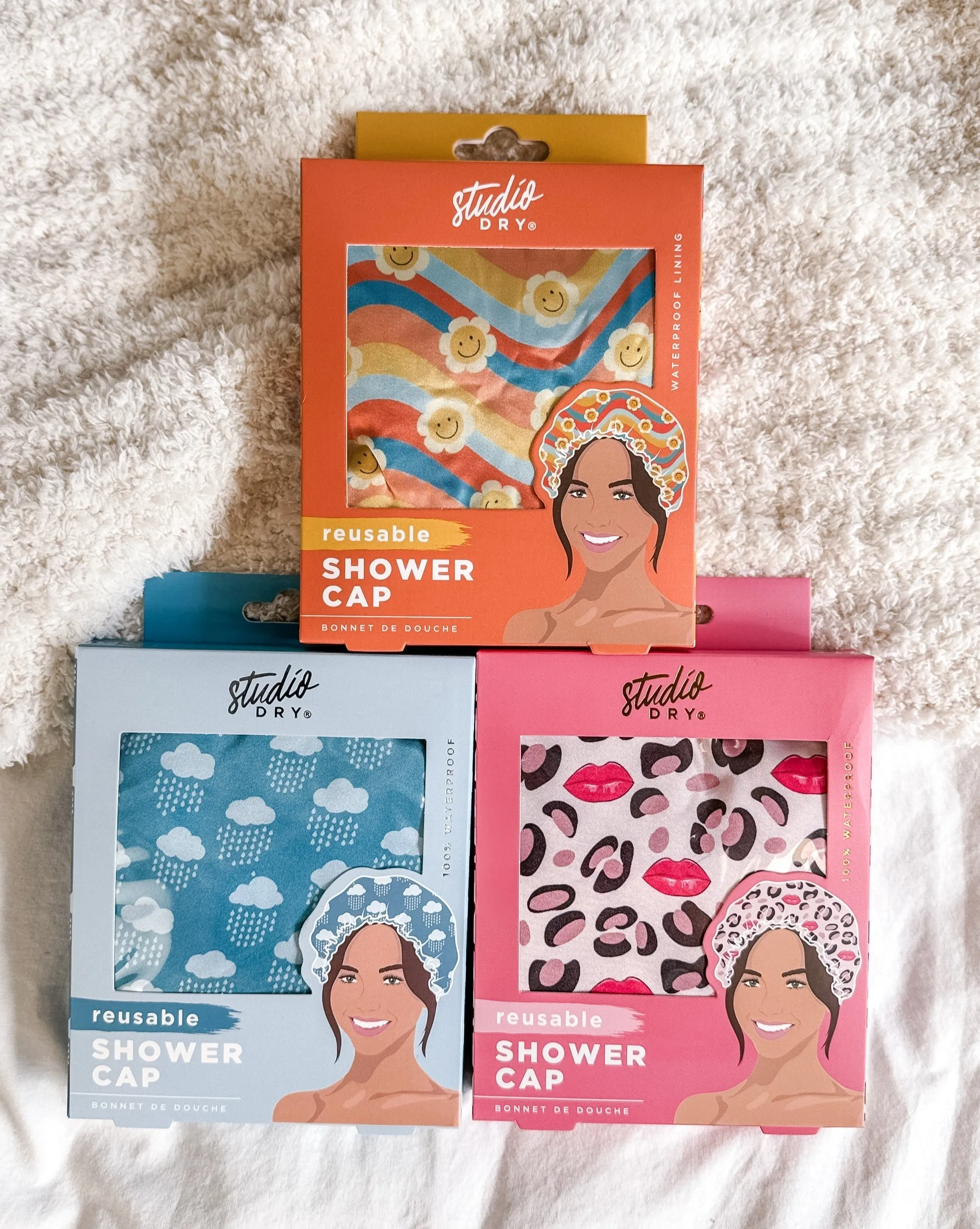 Printed Reusable Shower Cap