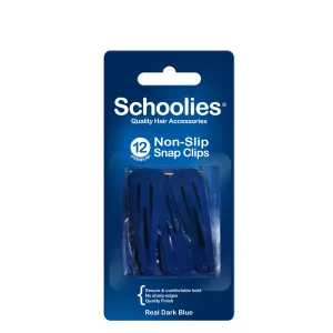 Schoolies Snap Clips 12pc - Real Dark Blue