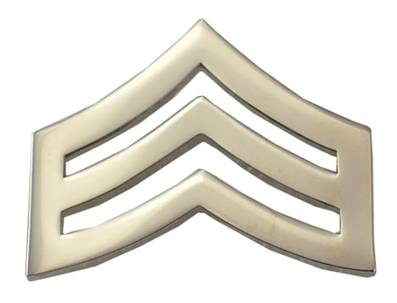 SGT Chevrons, 2 Posts & Clutch Backs, Pairs, Regular-1" Wide