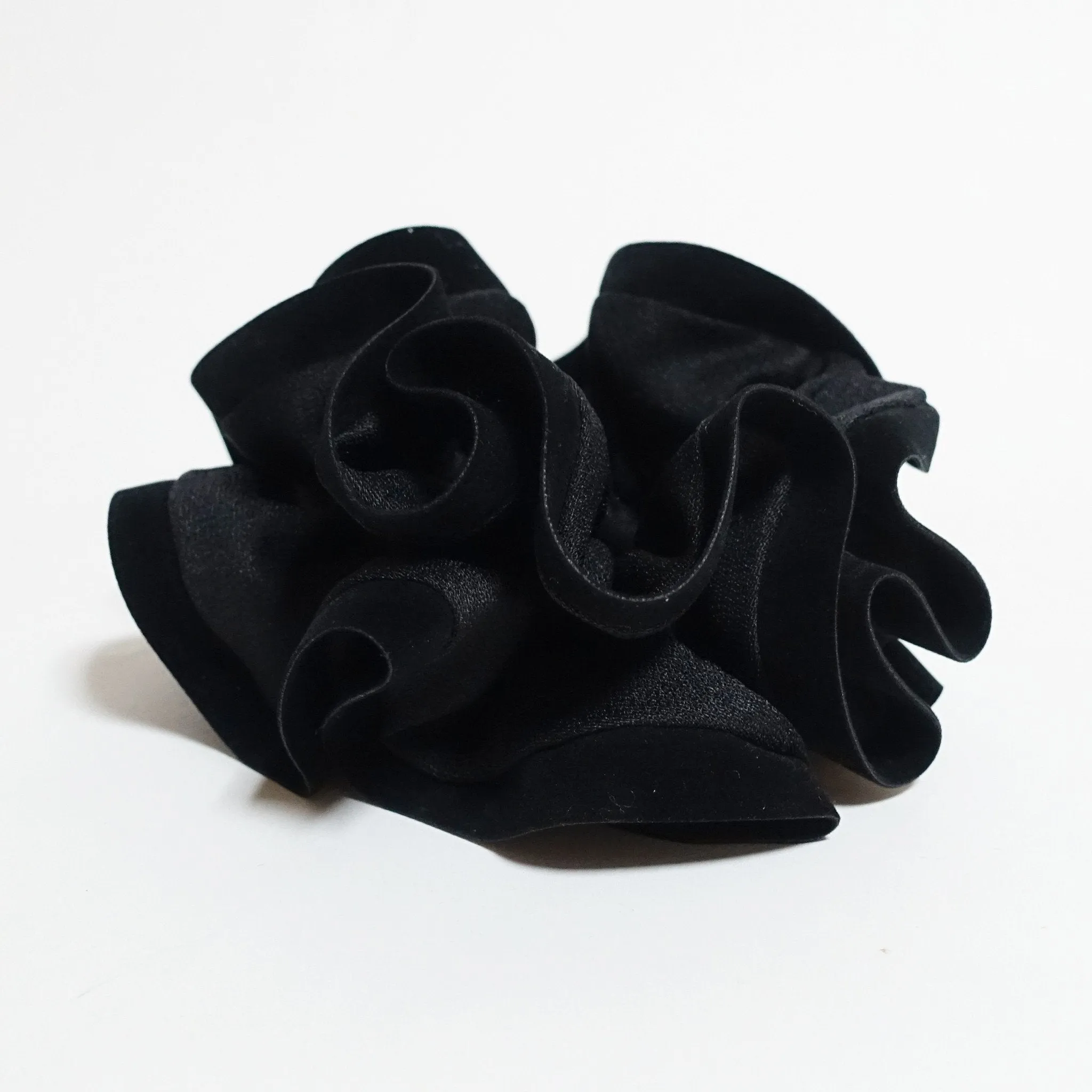 Suede Trim Solid Color Hair Scrunchies Women Hair Elastics Accessories