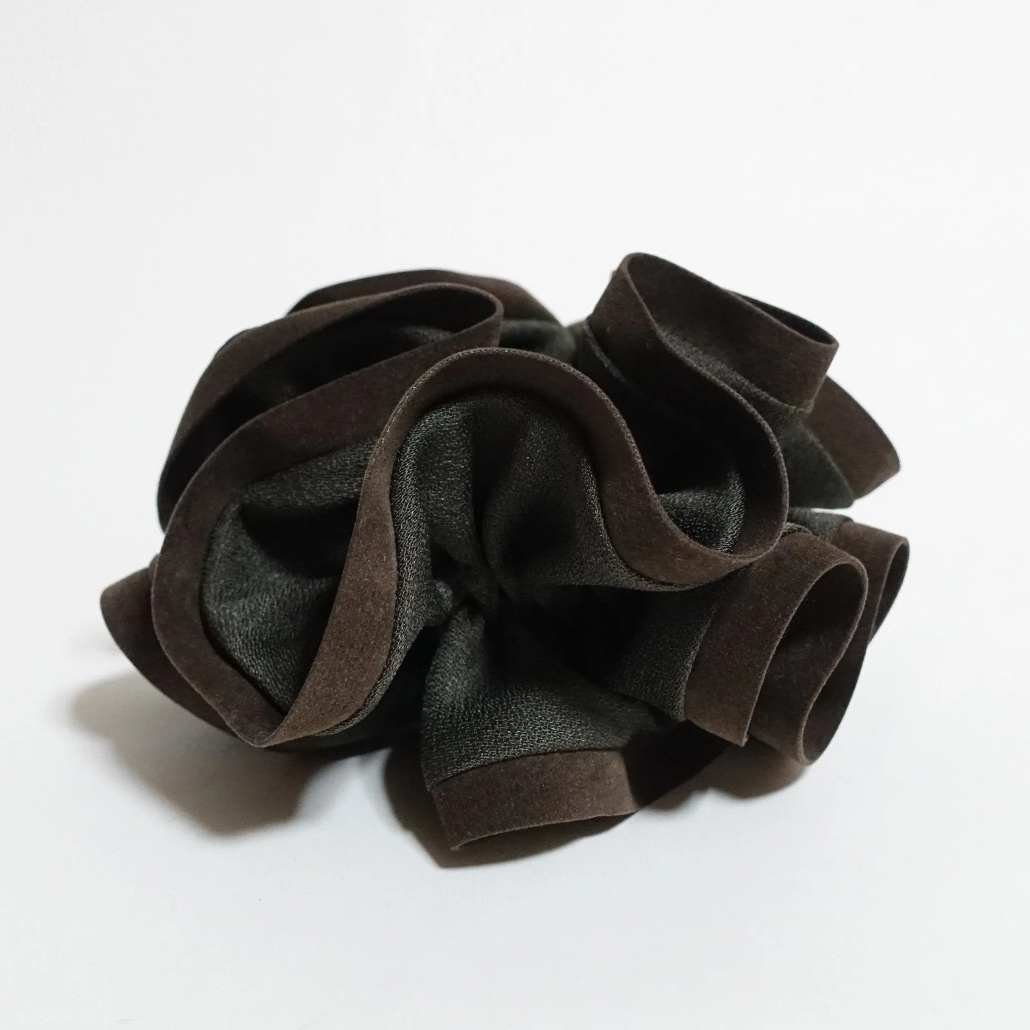 Suede Trim Solid Color Hair Scrunchies Women Hair Elastics Accessories