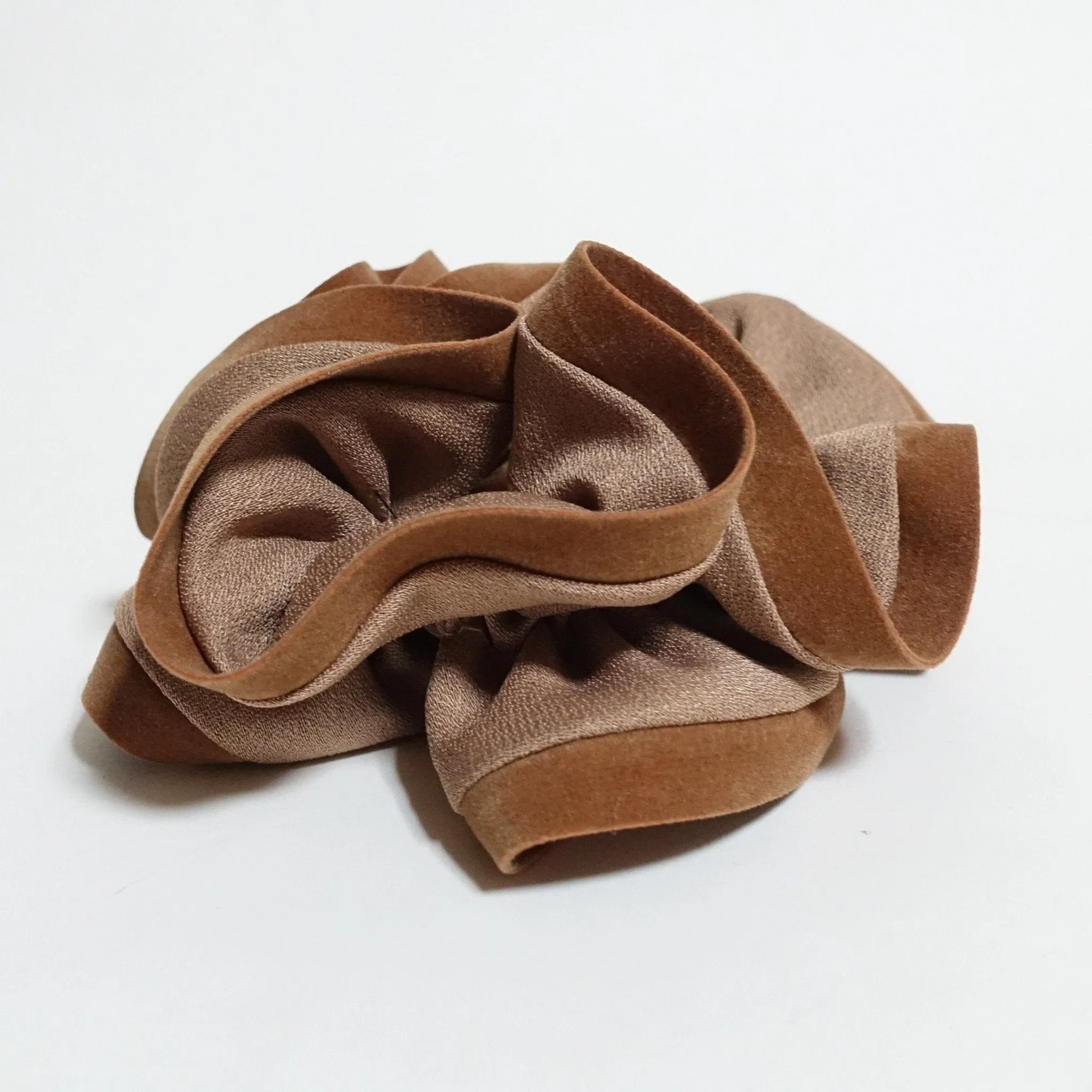 Suede Trim Solid Color Hair Scrunchies Women Hair Elastics Accessories