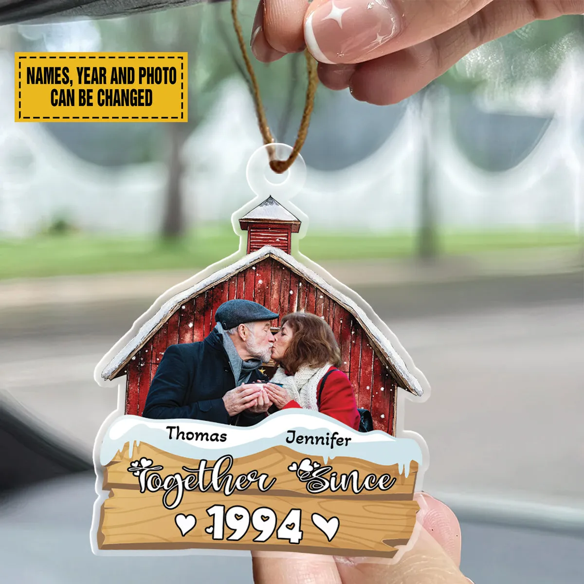 Teesdily | Custom Couple Ornament Christmas, God Knew My Heart Needed You, You And Me We Got This, Together Since Ornament, Couples Anniversary Gift