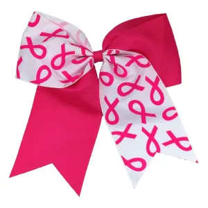 Two Tone Breast Cancer Awareness Bow